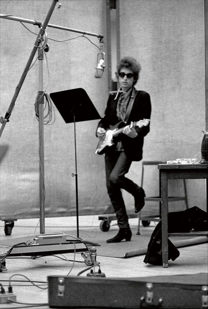 Dylan durante la registrazione di Highway 61 Revisited 1965, Credit: 2018 Jerry Schatzberg