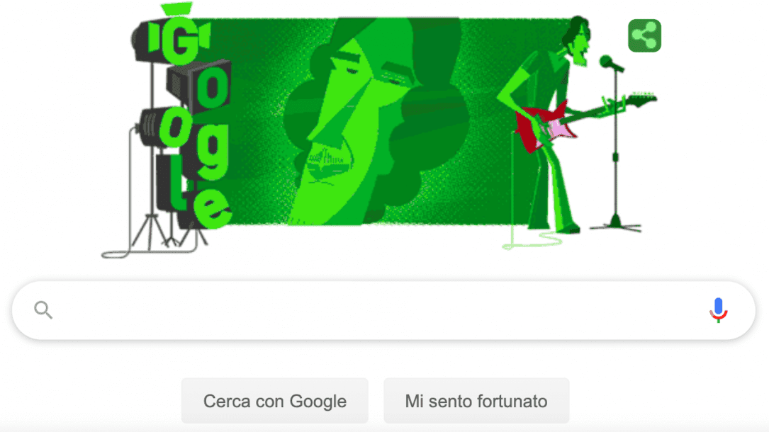 DOODLE di Google del 23 gennaio, dedicato a Luis Alberto Spinetta