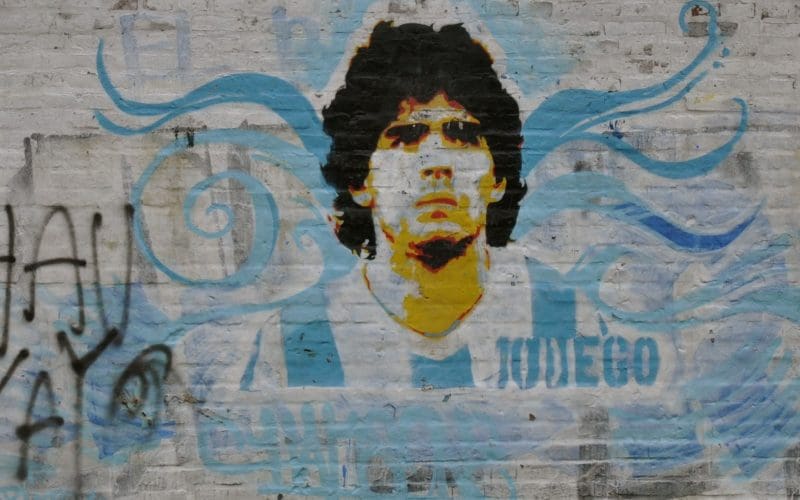 Murales dedicato a Maradona, foto di Wagner Fontoura