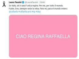 Raffaella Carrà tweet Laura Pausini