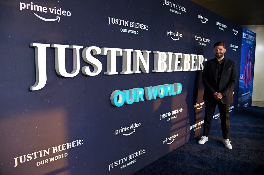 Michael D. Ratner sul red carpet dell'evento di presentazione di "Justin Bieber: Our World" al The Edge di New York il 14 settembre 2021. Foto di Kevin Mazur/Getty Images per Amazon Studios