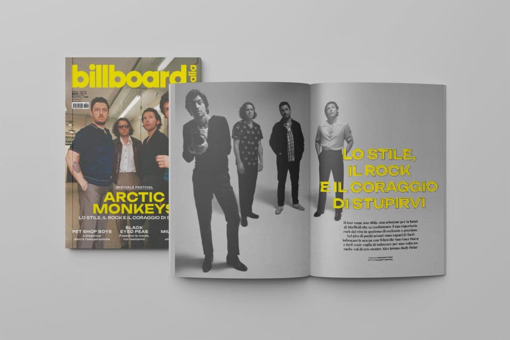Arctic Monkeys, Cover Art Billboard Italia Luglio-Agosto 2023