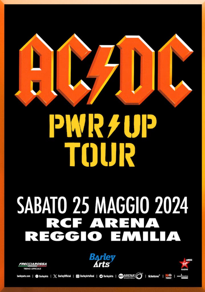 AC-DC - locandina concerto Italia - tour - RCF Arena - Reggio Emilia