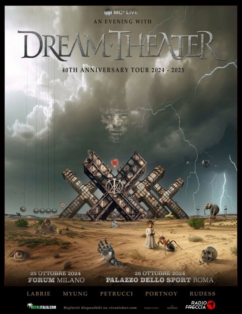 Dream Theater - locandina date concerti Italia 2024