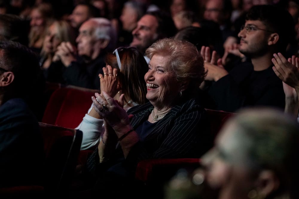 Mara Maionchi in platea (foto di Elena Di Vincenzo)