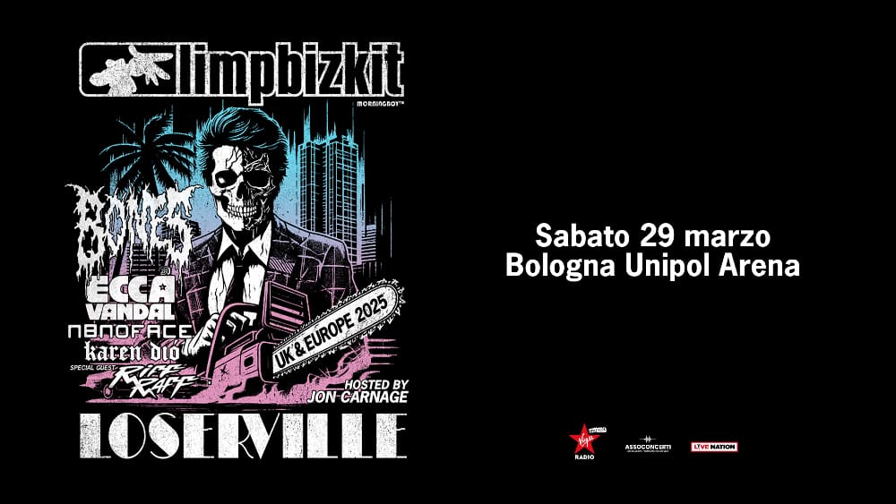 locandina concerto Limp Bizkit - Bologna Unipol Arena 2025