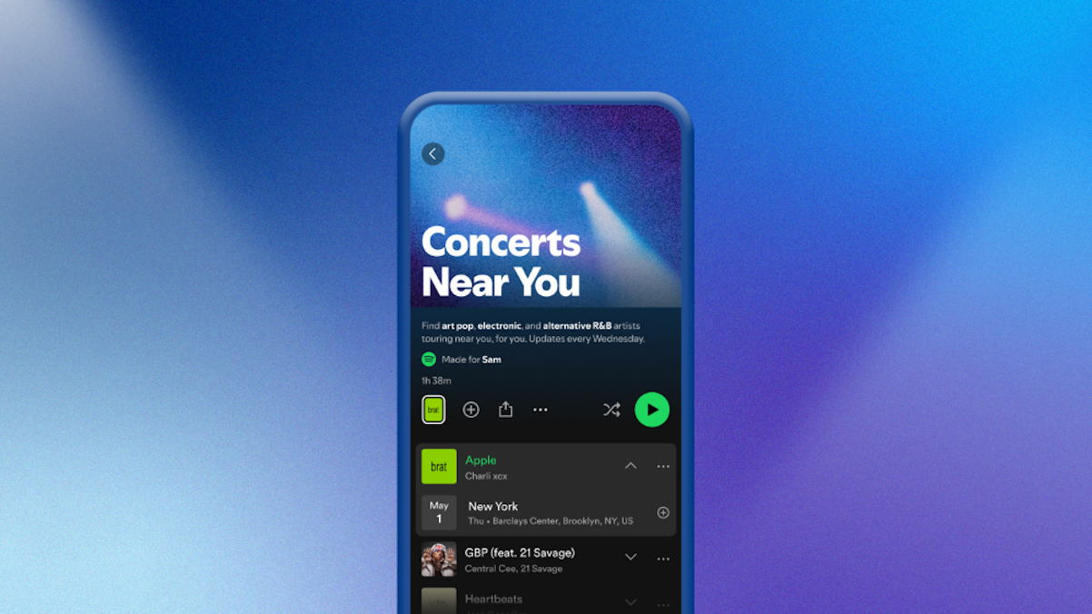 Spotify lancia la playlist personalizzata “Concerti vicino a te”