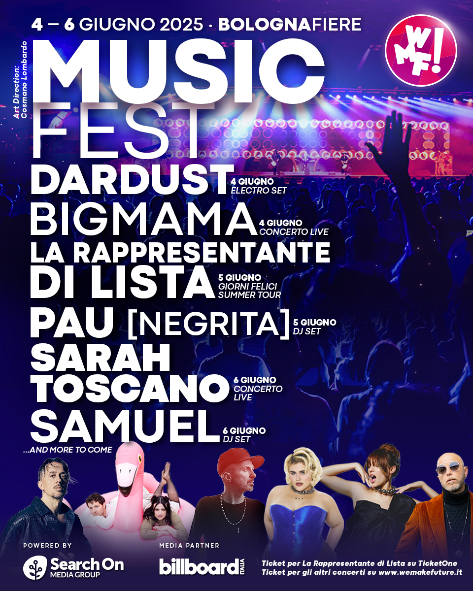 WMF - We Make Future 2025 - lineup Music Fest - locandina