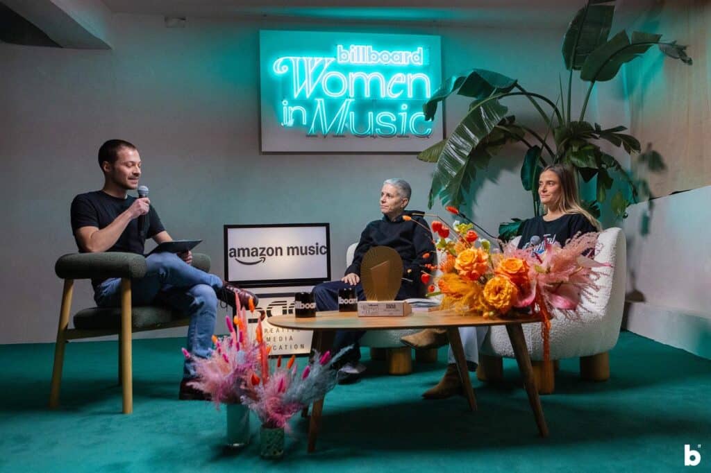 Paola Zukar (Manager of the Year) and activist Giorgia Linardi - Giorgia (Woman of the Year) and TV host Serena Dandini - Billboard Italia Women in Music 2025