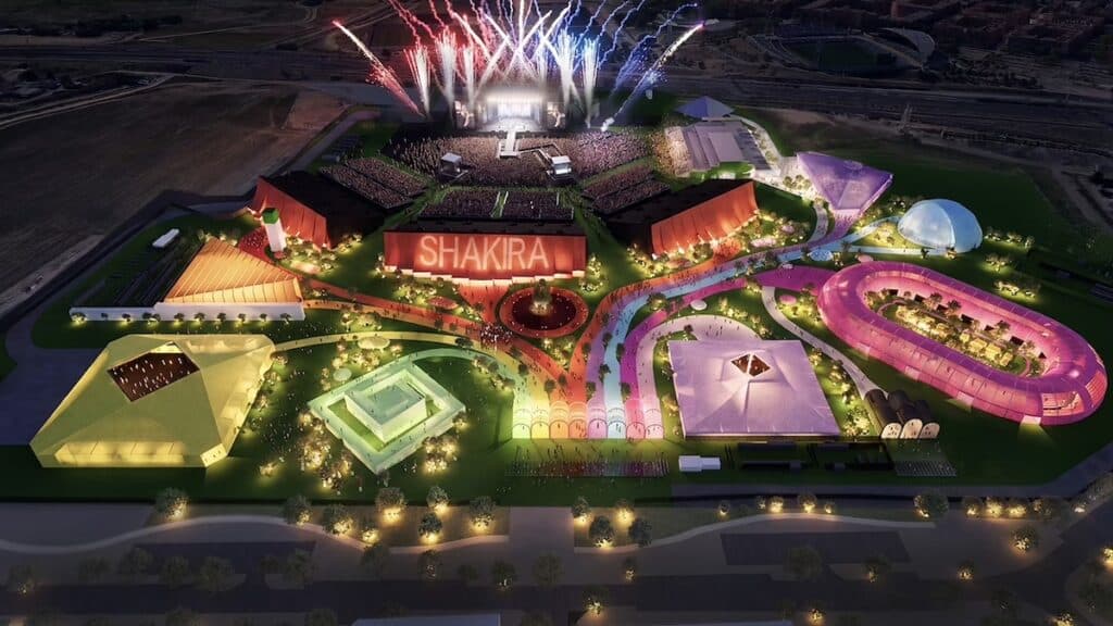 Shakira 2026: rendering dell'Estadio Shakira a Madrid